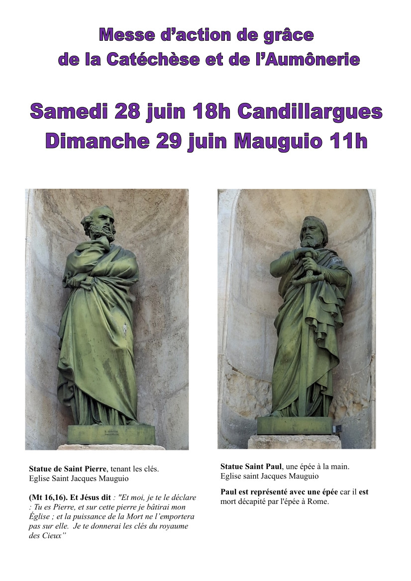 invitation Messe action de grâce 28 juin 2025