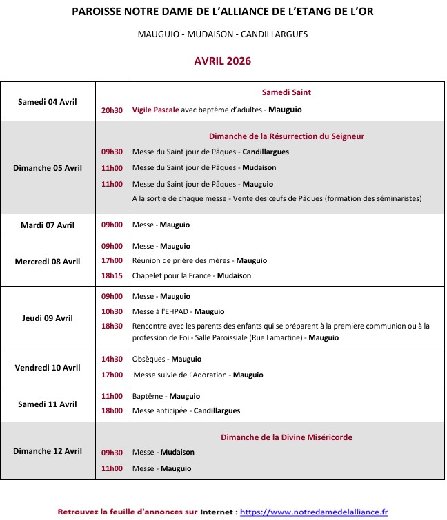 annonces 2026-15 du 2026-04-03 au 2026-04-12