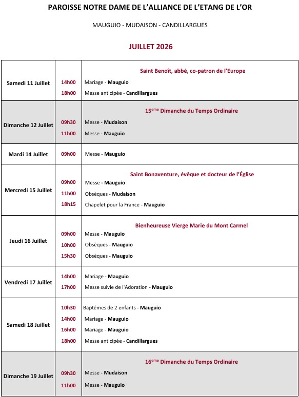 annonces 2026-29 du 2026-07-11 au 2026-07-19